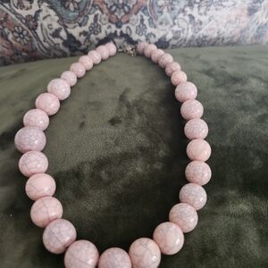 Elegant Pink Beaded Necklace